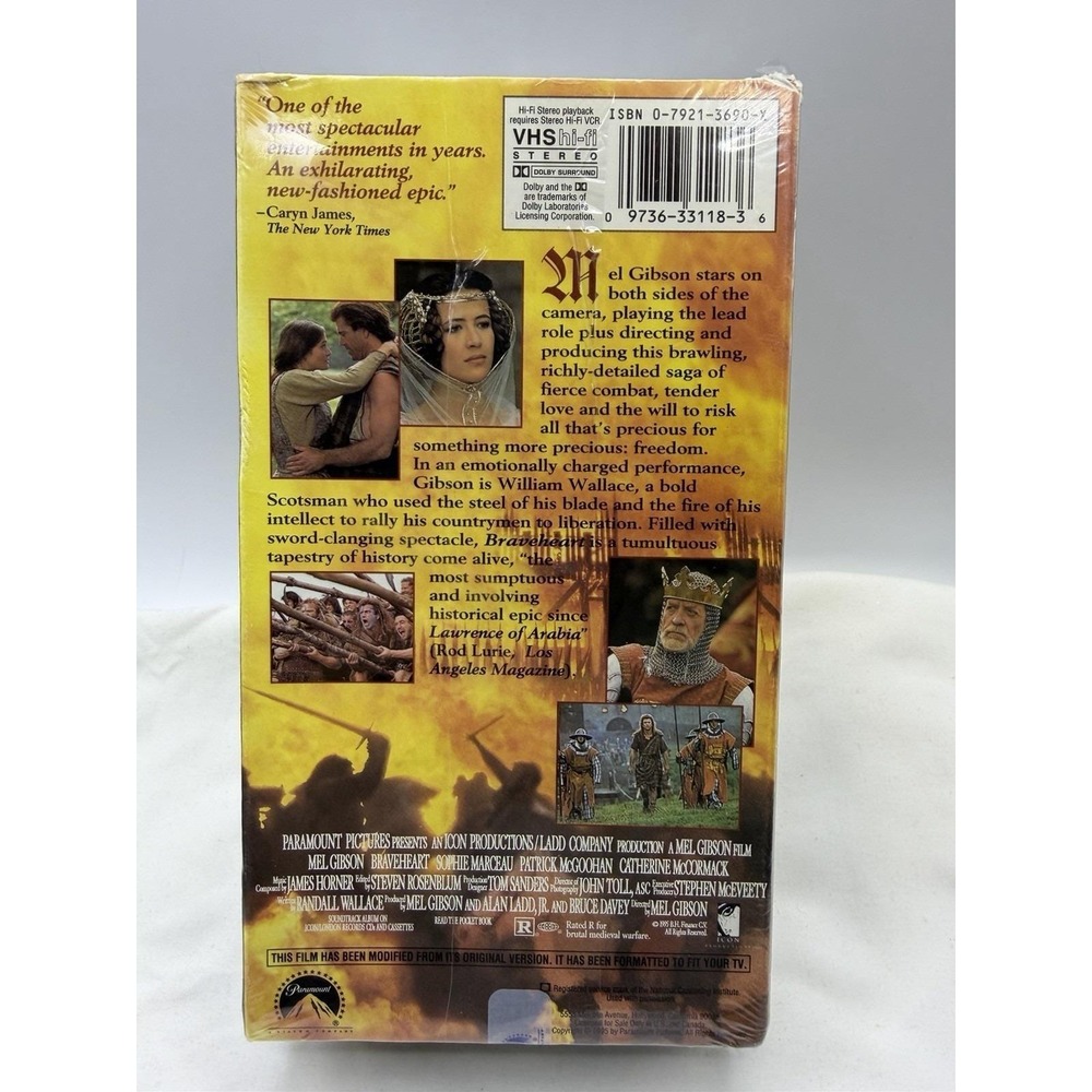 Braveheart (VHS, 1995, 2-Tape Set) - Picture 2 of 7